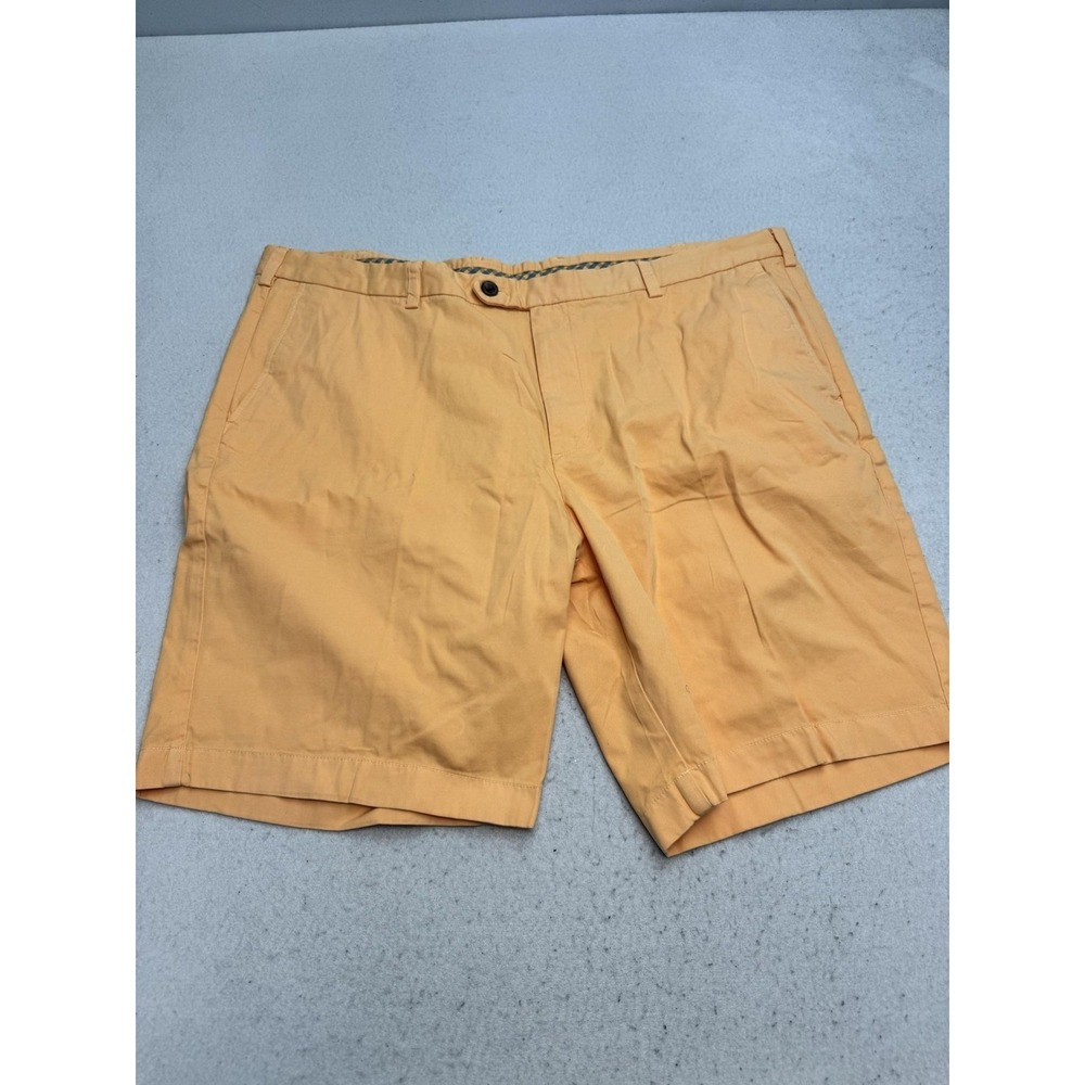 Brooks Brothers Shorts Mens 44 Orange Bermuda Cotton Canvas 10 Inseam Casual